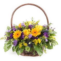 Yellows and Purple Basket