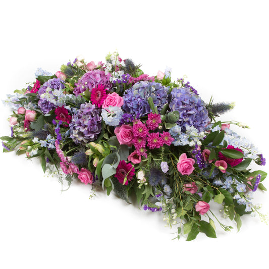 Natural Blue, Purple and Cerise Double-Ended Spray