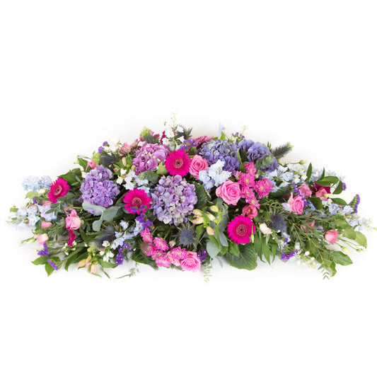 Natural Blue, Purple and Cerise Double-Ended Spray