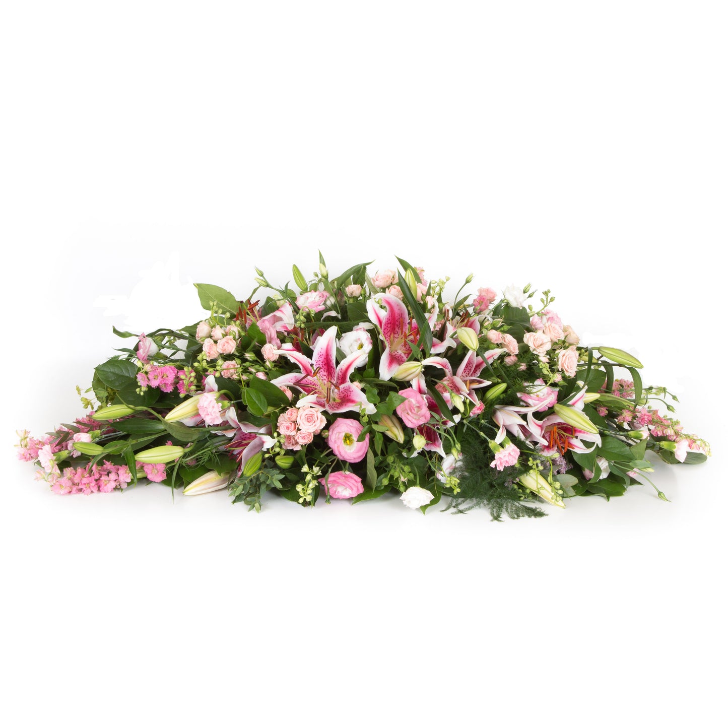 Pink Lilys and Seasonal Pink Double-Ended Spray