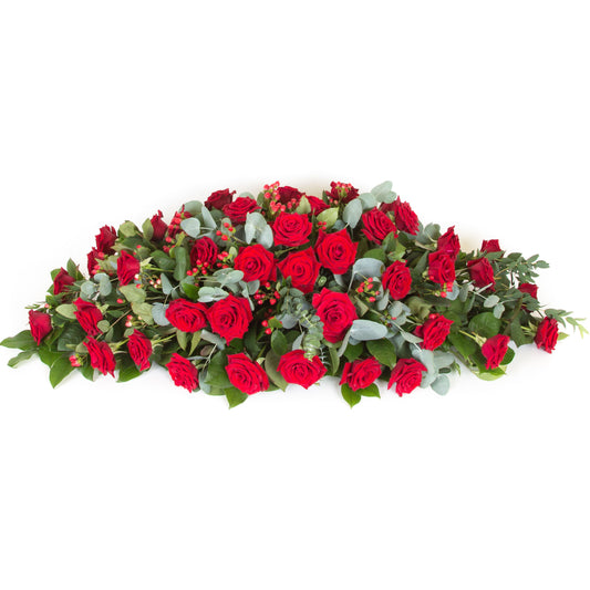 Red Rose Casket Spray