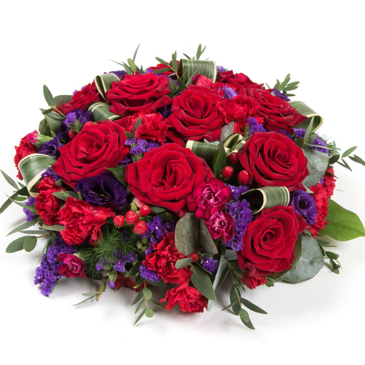 Red Rose and Purples Posy Pad