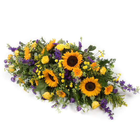 Sunflowers and Purples Double-Ended Spray