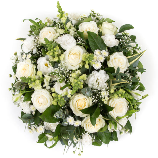 White and Greens Natural Posy Pad