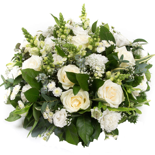 White and Greens Natural Posy Pad